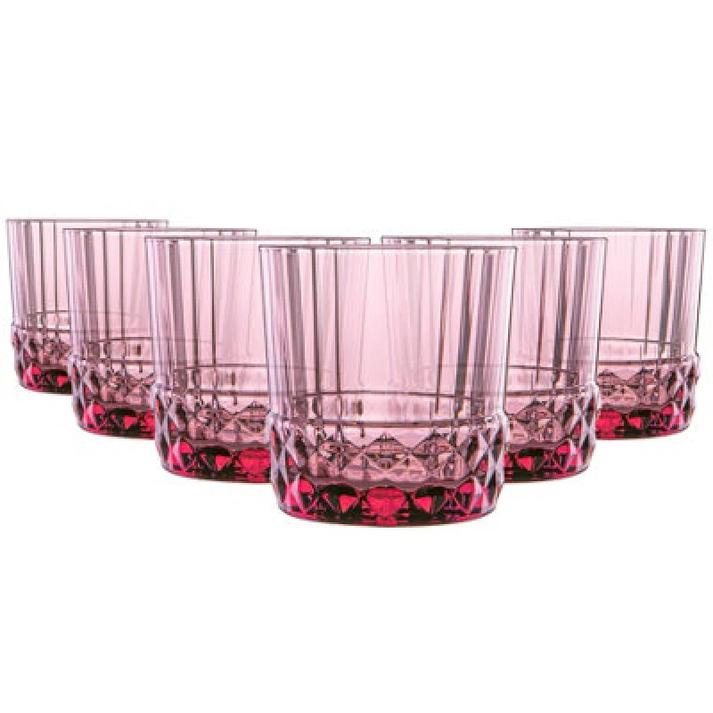 Image of Bormioli Rocco America '20S Water Glasses - 300ml - Lilac Rose - Pack Of 6