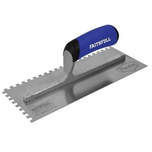 Image of Faithfull Prestige Notched Trowel 330 x 115mm (13 x 4.1/2in)