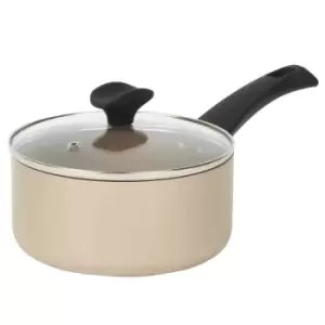Image of Salter Olympus 18cm Sauce Pan with Tempered Glass Lid