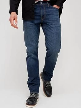 Image of Levis 511 Slim Fit Jeans - Mid Blue, Hard Worn, Size 36, Length Regular, Men