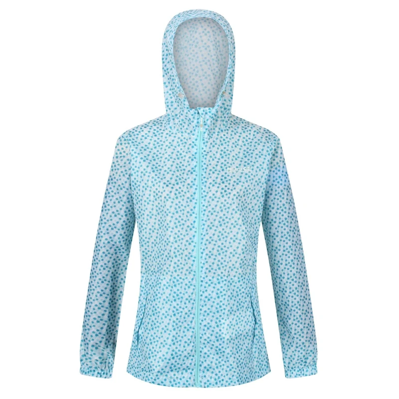 Image of Regatta Women'S Printed Pack It Iii Waterproof Jacket Softshell Womens - Blue Blue 16