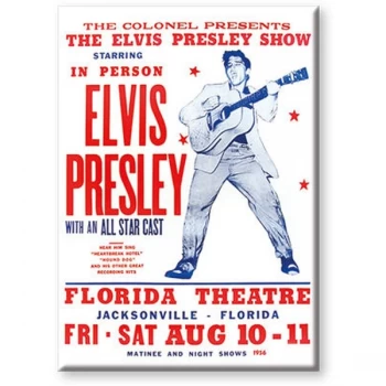Image of Elvis Live Flat Magnet