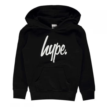Image of Hype Script Over The Head Hoodie - Black