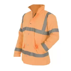 Image of Yoko Mens Hi-Vis Road Safety Jacket (M) (Hi Vis Orange)