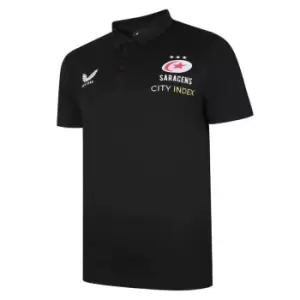 Image of Castore Saracens Polo Shirt Seniors - Black