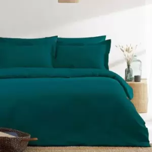 Image of Jansons Waffle Duvet Set (Double) (Teal) - Teal