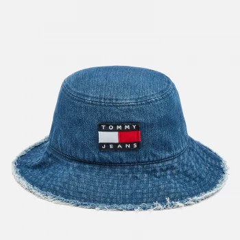 Image of Tommy Jeans Womens Tjw Heritage Denim Bucket Hat - Denim