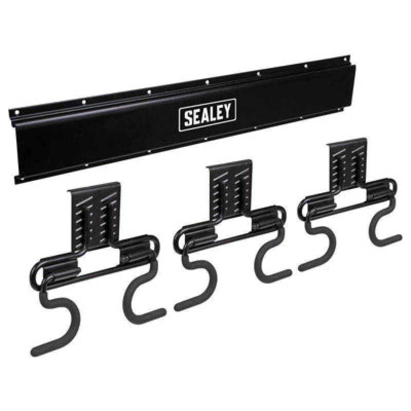 Image of Sealey APH Wall Mount Storage Rail and Double S Hooks Kit APHKIT4