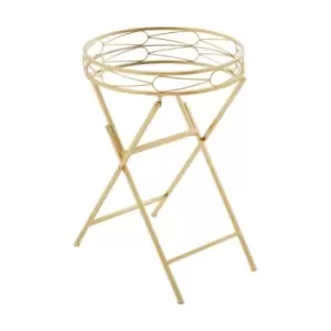 Image of Jolie Round Gold Tray Table