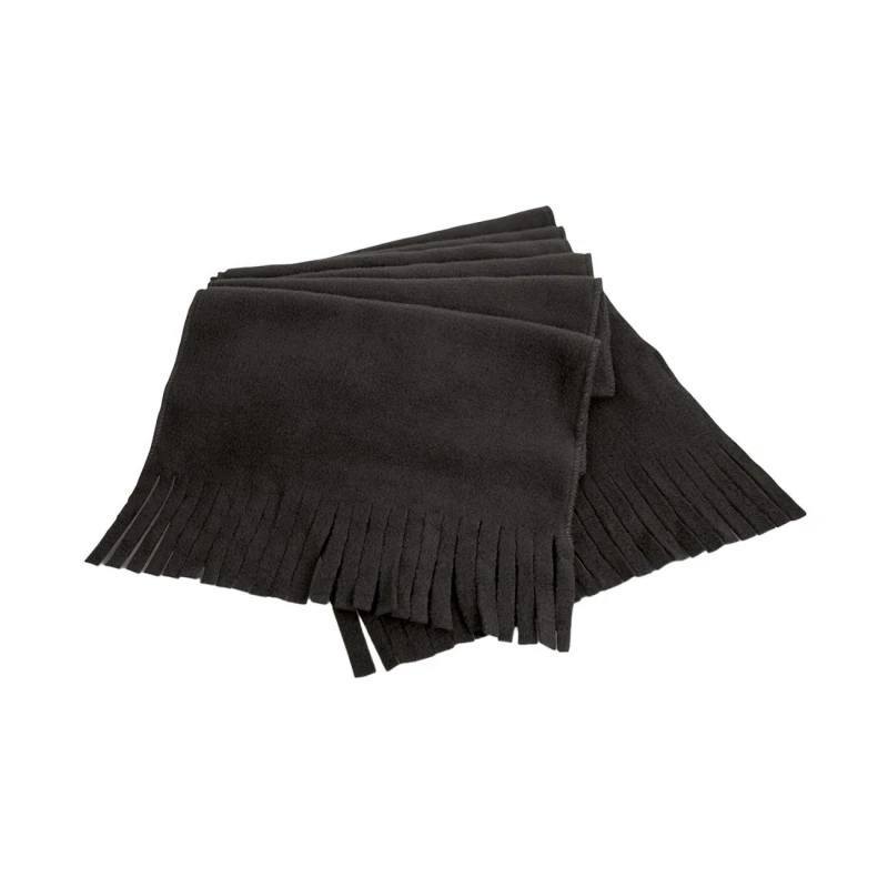 Image of Result Result Men Tassel Polartherm Winter Scarf in Black One Size Male 5063470449019
