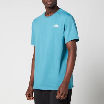 Image of The North Face Mens Simple Dome T-Shirt - Storm Blue/TNF White - S