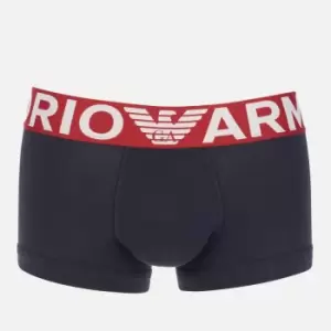 Image of Emporio Armani Mens Megalogo Trunks - Marine - L