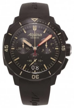 Image of Alpina Seastrong Diver 300 Chronograph Black Silicone Watch