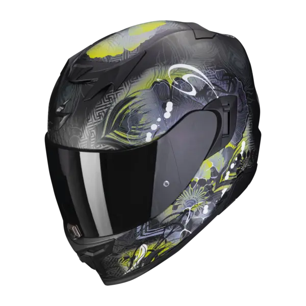 Image of Scorpion Exo-520 Evo Air Melrose Matt Black-Yellow Full Face Helmet L