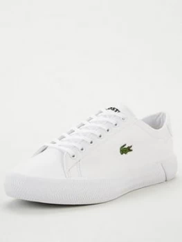 Image of Lacoste Gripshot Leather Trainers - White, Size 7, Men