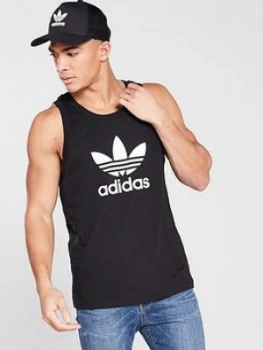 Image of adidas Originals Trefoil Tank, Black, Size XS, Men