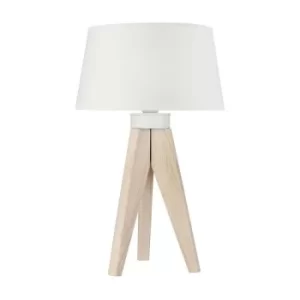 Image of Aida Table Lamp With Fabric Shade Old White, 1x E27