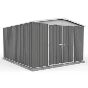 Image of Absco 10x12ft Regent Metal Apex Shed - Grey