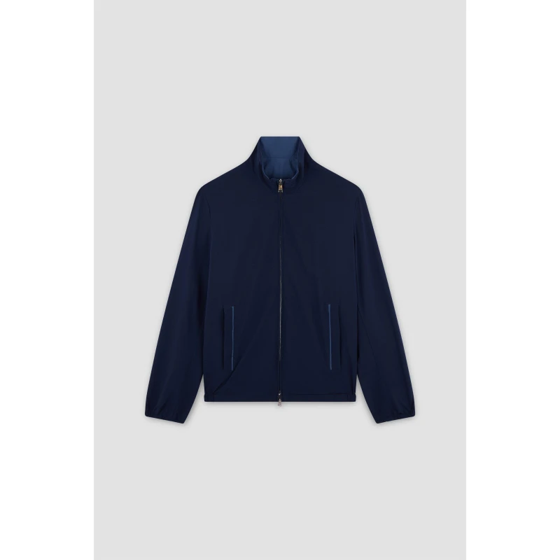 Image of Paul And Shark Mens Reversible Weather-Resistant Softshell Jacket Blue Dark Denim male M