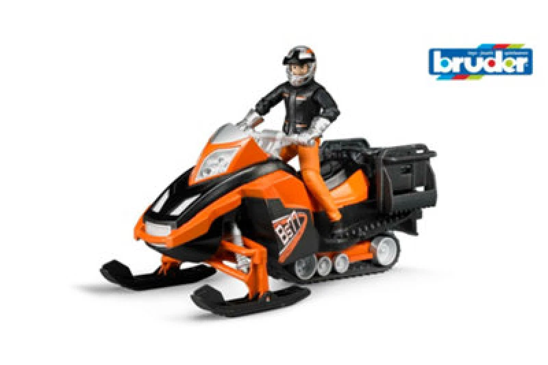 Image of Bruder Snowmobil With Driver And Accessories Vehicle Playset