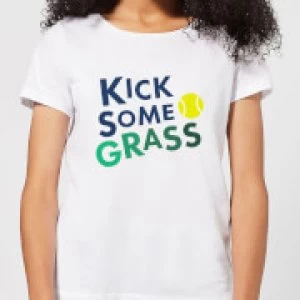 Image of Kick Some Grass Womens T-Shirt - White - 4XL