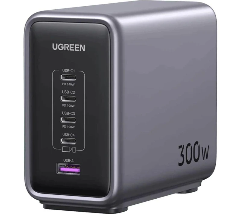 Image of Ugreen Nexode 300W GaN 5 Port Charger - Grey DIS100028453EBA Grey