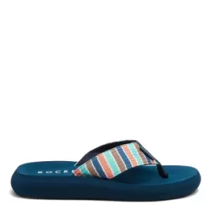 Image of Rocket Dog Spotlight Blue Coastal Stripe Flip-Flops