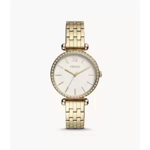 Image of Fossil Womens Tillie Three-Hand Gold-Tone Stainless Steel Watch - Gold