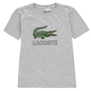 Image of Lacoste Junior Boys Sport Logo T Shirt - Grey