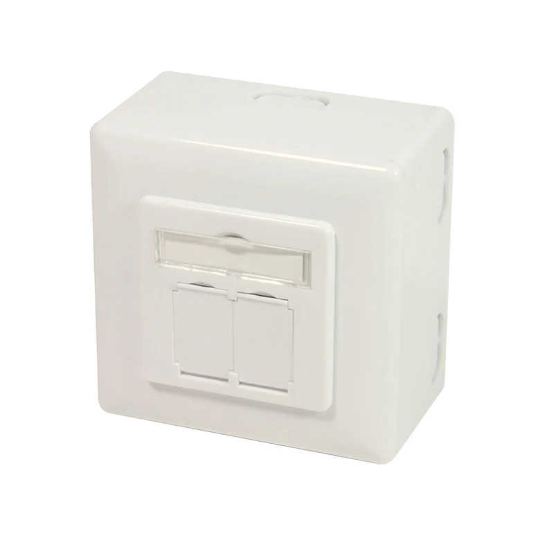 Image of LogiLink NP0124 socket-outlet 2 x RJ-45 Metallic. White