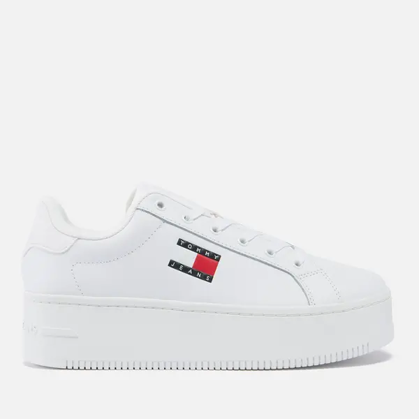 Image of Tommy Jeans Womens Leather Cupsole Trainers - UK 7