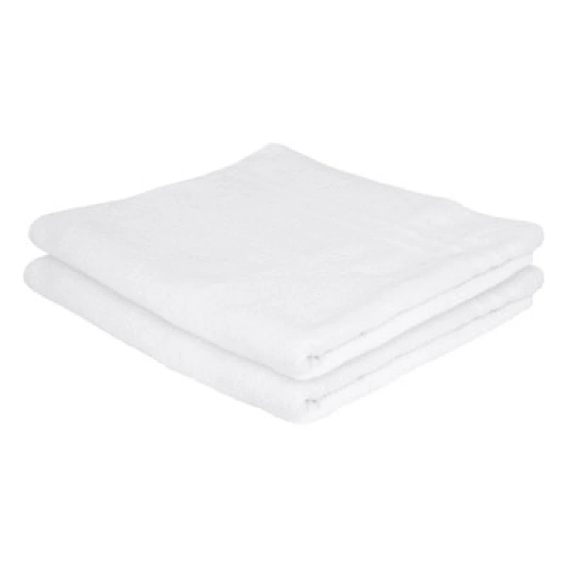 Image of Nicola Spring Cotton Bath Sheets - 160Cm X 90Cm - White - Pack Of 2