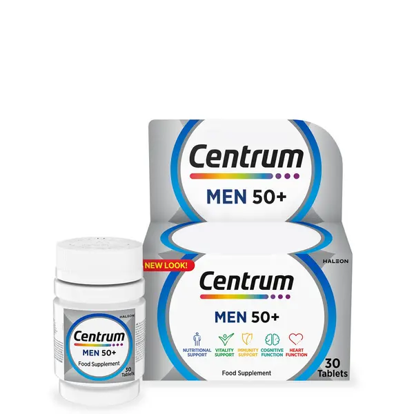 Image of Centrum Mens 50+ Multivitamins and Minerals Tablets - 30 Tablets