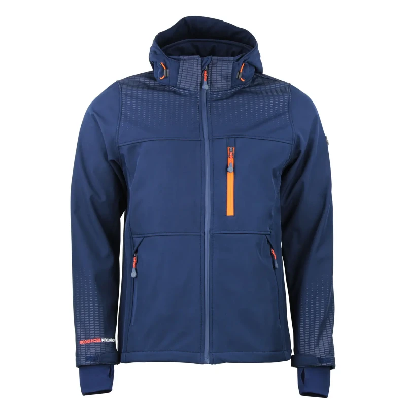 Image of Softshell hooded jacket Peak Mountain Cabra Bleu Male L