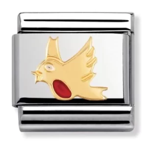 Image of Nomination CLASSIC Gold Animals of Air Robin Charm 030211/06