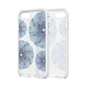 Image of Tech21 T21-5787 Evo Check FlexShock skin shell case iPhone 8 Clear Blue