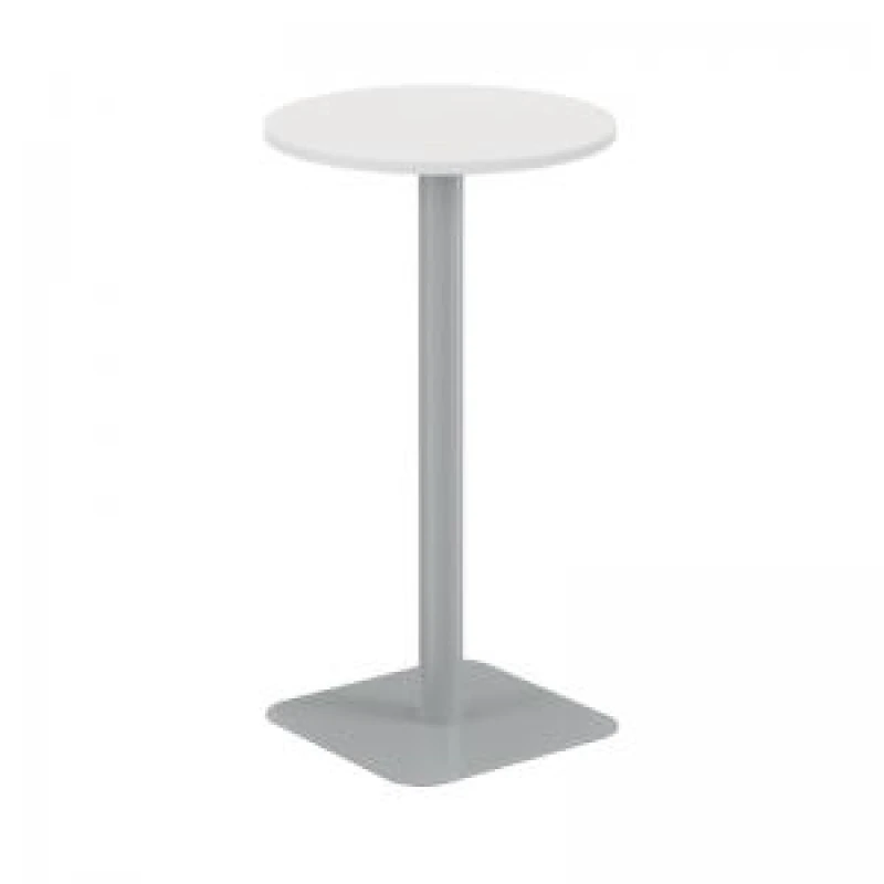 Image of Jemini Origin 600mm High Table White/Silver KF800157