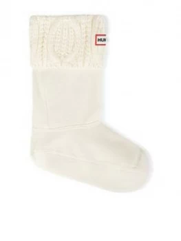 Image of Hunter Original Short Cable Knitted Sock - White Size M Women