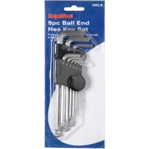 Image of SupaTool Metric Ball End Hex Key Set 9 Piece