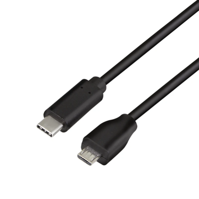 Image of LogiLink CU0196 USB cable USB 2.0 0.5 m USB C Micro-USB B Black