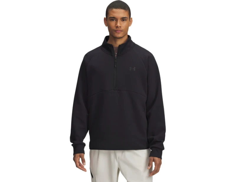 Image of Under Armour Unstoppable Flc Half Zip Top Black C001 2XL