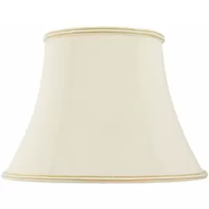 Image of 12" Bowed Oval Handmade Lamp Shade Cream Fabric Classic Table Light Bulb Cover