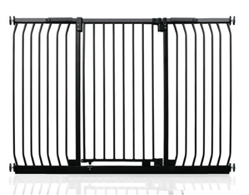 Image of Safetots Extra Tall Elite Safety Gate, 161Cm - 170Cm, Matt Black, Extra Tall 96.8Cm In Height, Pressure Fit Stair Gate