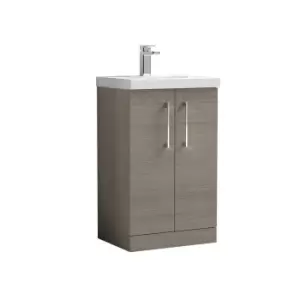 Image of Nuie Arno 500mm Floor Standing 2 Door Vanity & Basin 3 Solace Oak