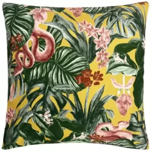 Image of Medinilla Outdoor Cushion Mustard, Mustard / 43 x 43cm / Cover Only