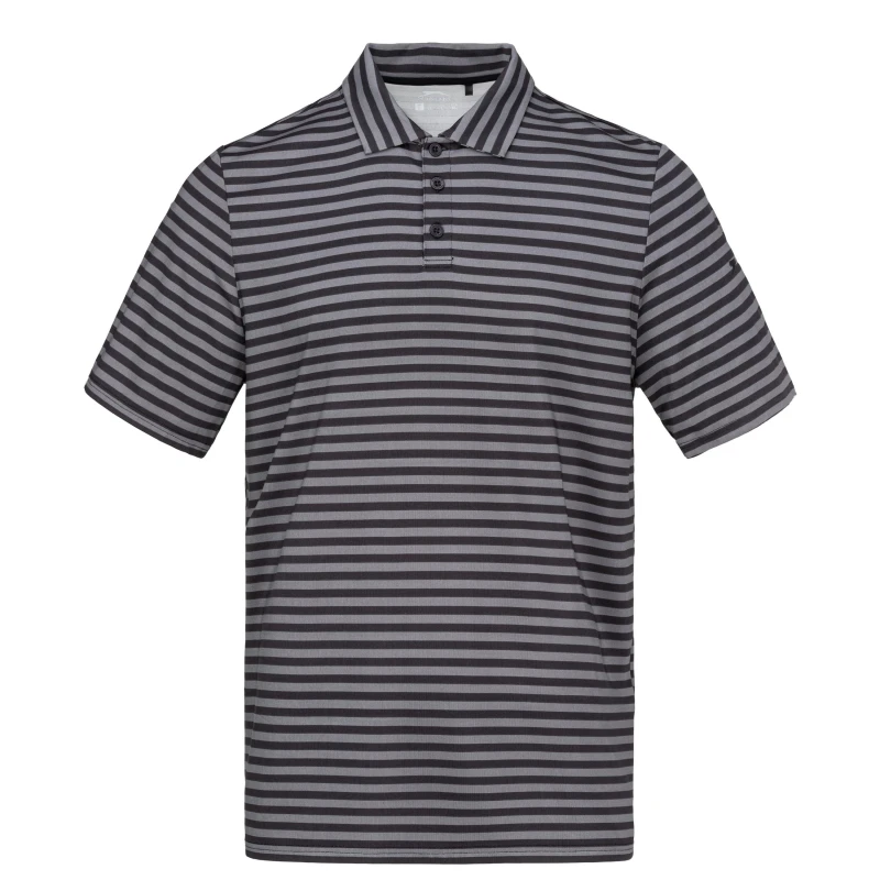 Image of Slazenger Stripe Polo Shirt Mens - Black S