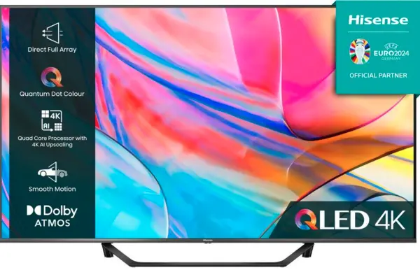 Image of Hisense 50" 50A7KQTUK Smart 4K Ultra HD QLED TV
