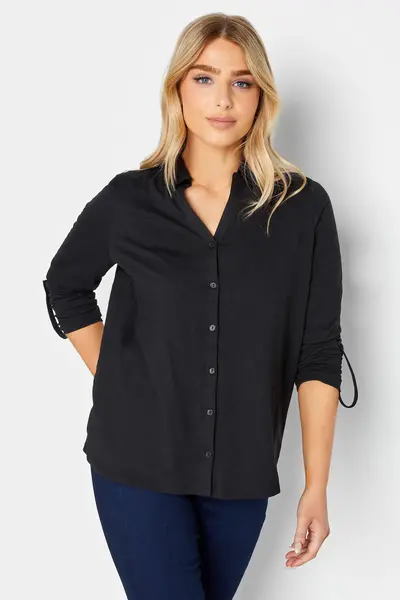 Image of M&Co Cotton Shirt Black