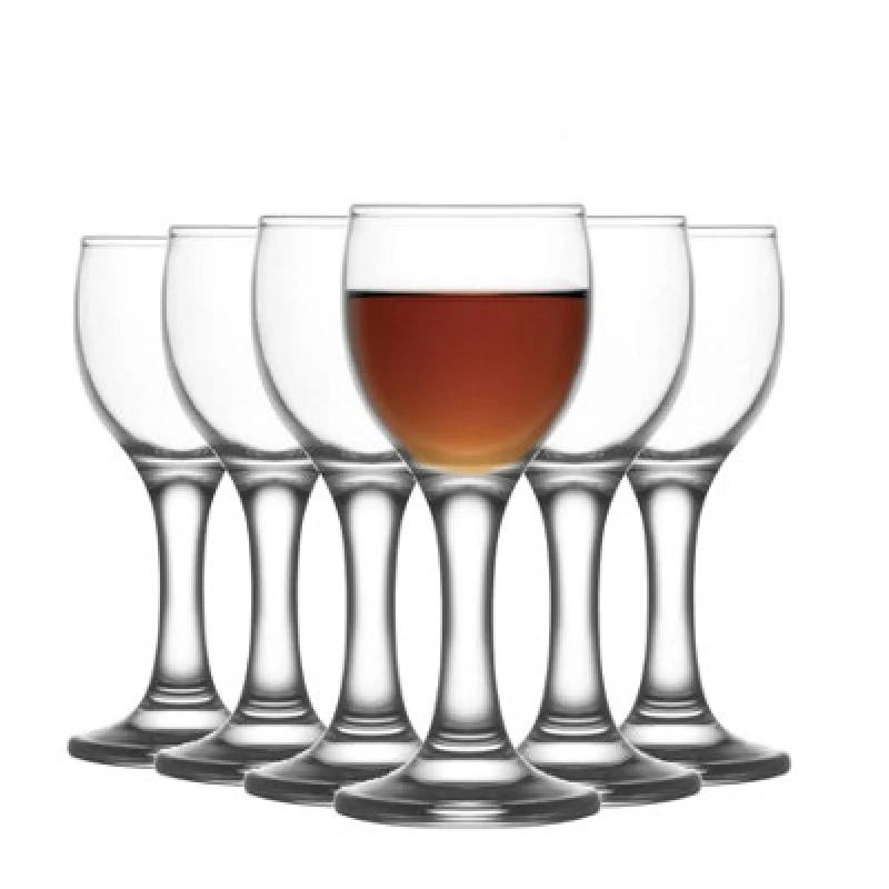 Image of LAV Misket Sherry Glasses - 55ml - Clear - Pack of 6 Clear unisex