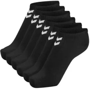 Image of Hummel Chevron 6 Pack of Ankle Socks - Black